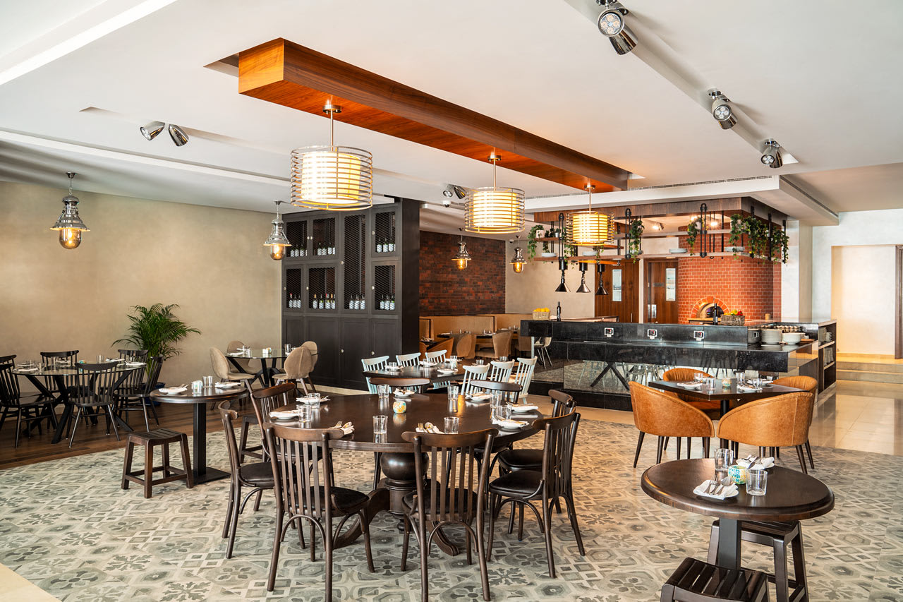 A la carte-restauranten med retter fra Middelhavet