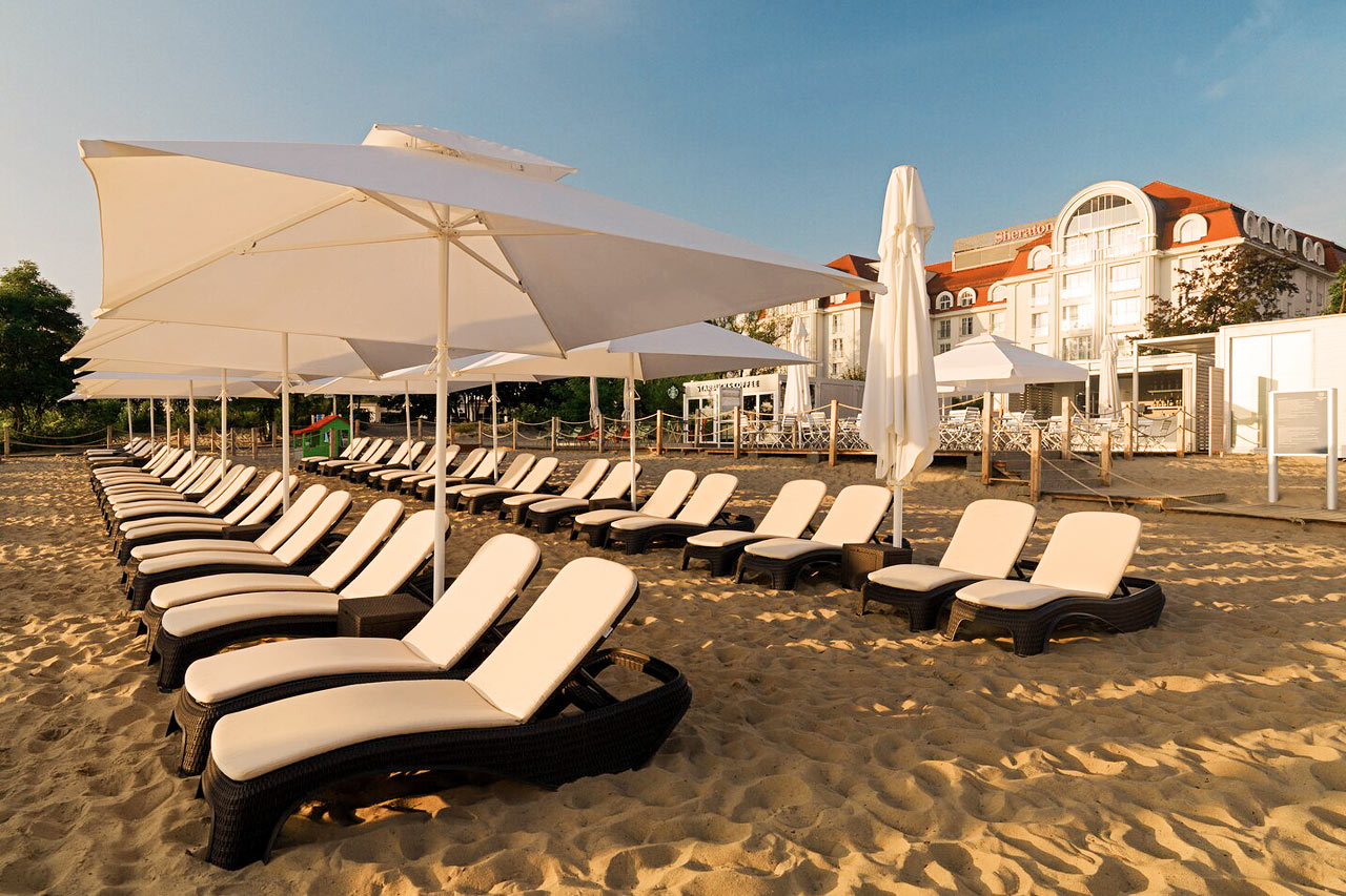 Hotellets private del af stranden