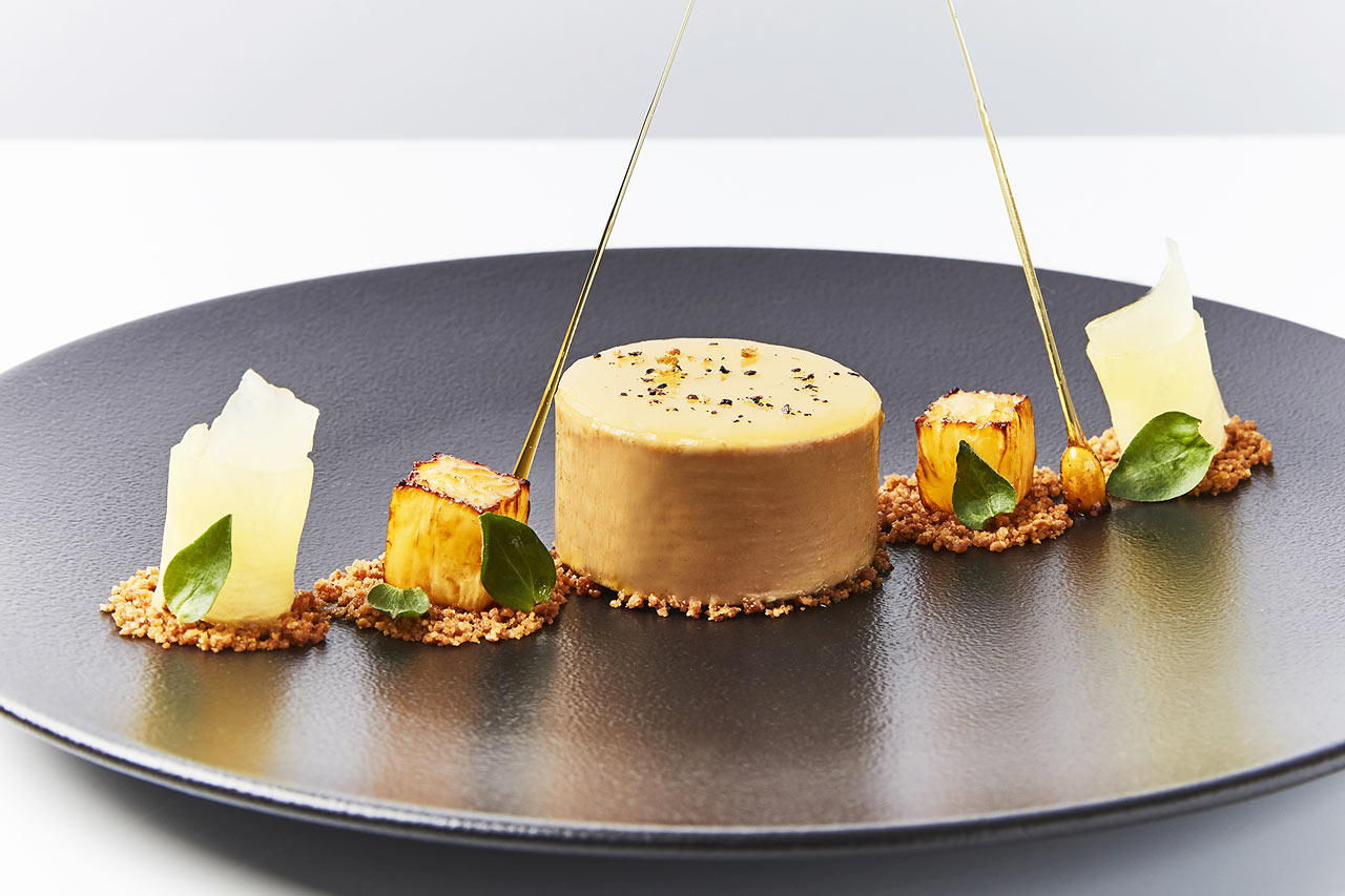 Eksempel på ret fra hotellets Michelin-restaurant