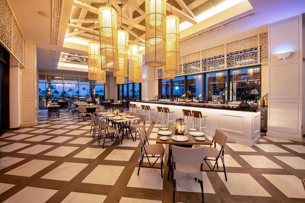 A la carte-restaurant med middelhavsretter